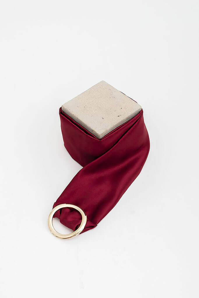 Cinturón de Raso · Granate