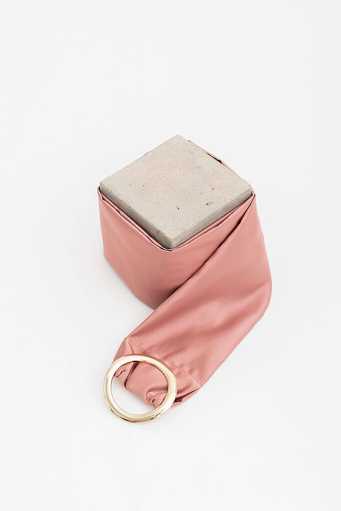 Cinturón de Raso · Rosa pastel