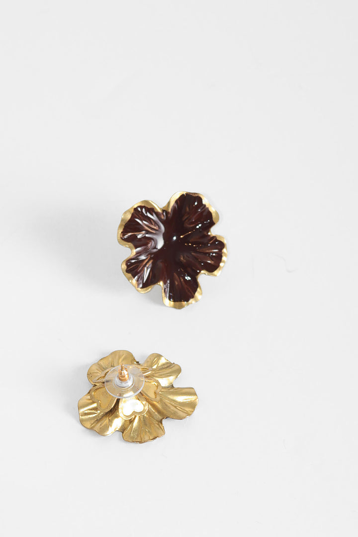 Pendientes Aspen · esmalte Chocolate