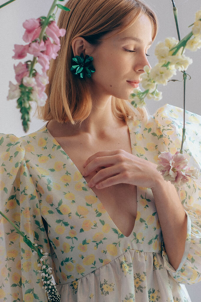 Pendientes Maracuyá · Verde Esmeralda