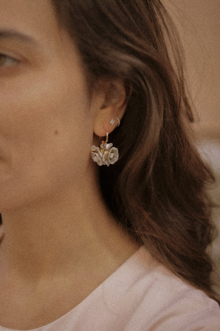 Pendientes Lili · Flores Blancas