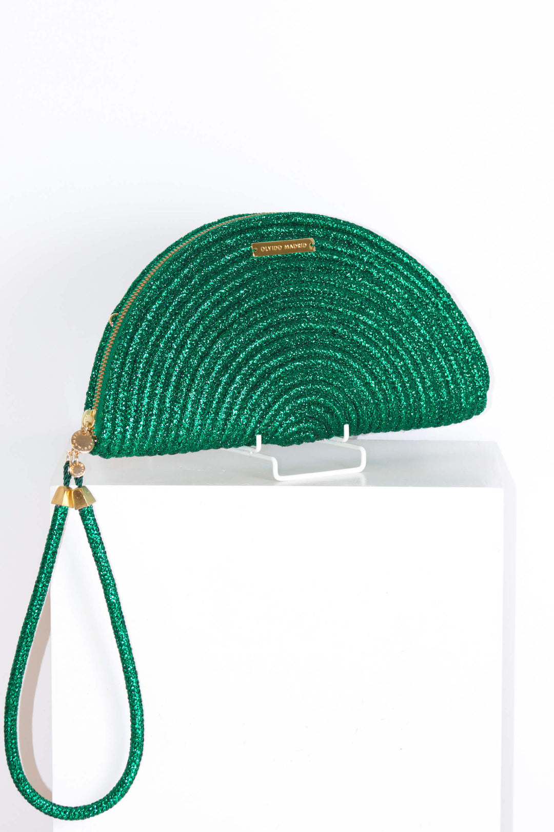 Cartera Carmen · Verde metalizado