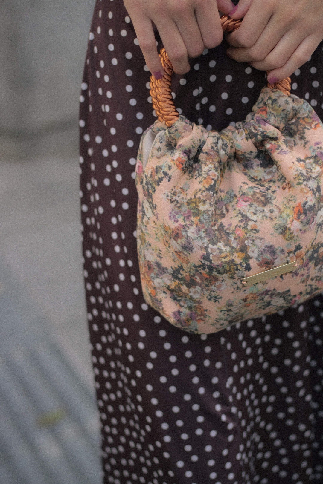 Mini-Prado · Bolso flores melocotón