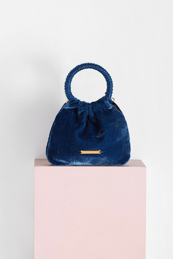 Mini-Prado · Bolsito terciopelo Azulón