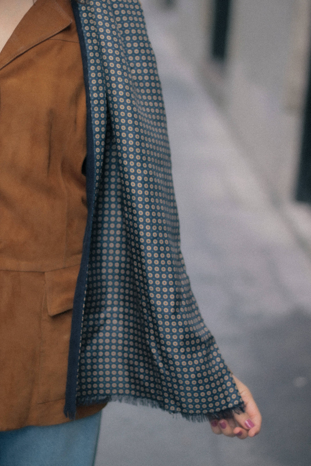 Bufanda de seda · Marino