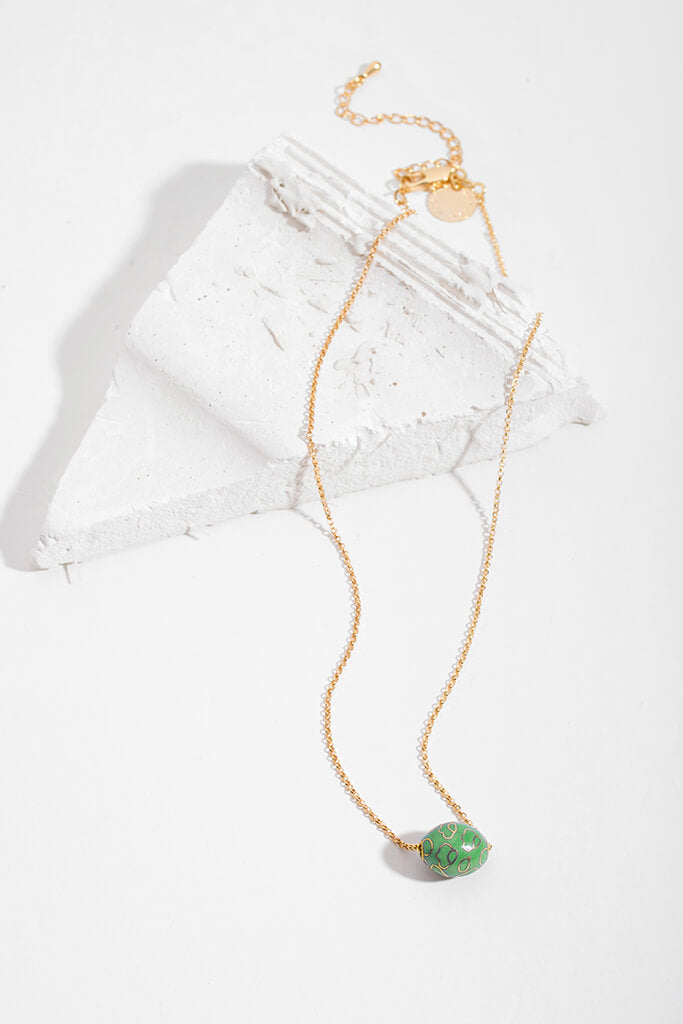 Collar Asia · Cloisonné verde
