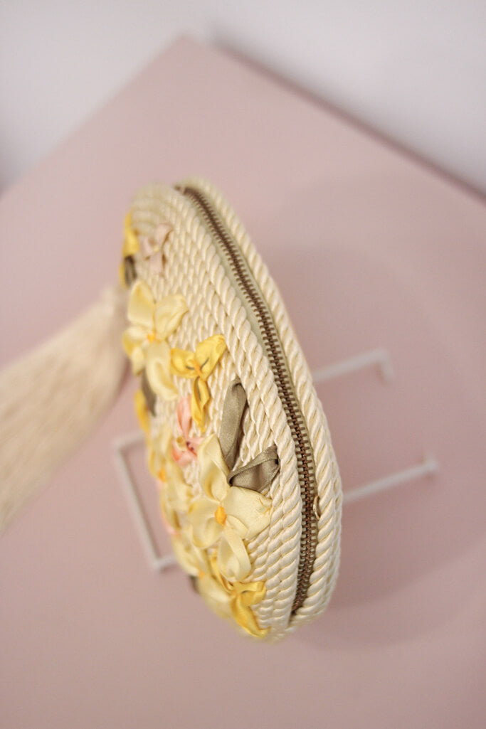 Bolso Antonia *BORDADO* · Amarillo pastel