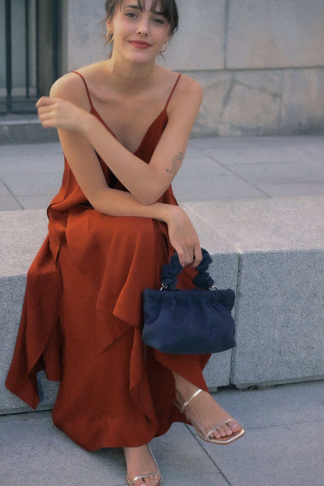 Bolso Candela · Piel Azul Marino