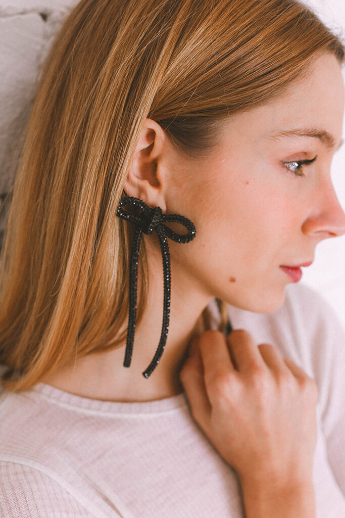 Pendientes Rita · Cristal negro