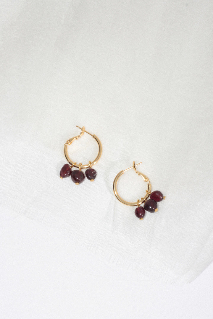Pendientes Gabriela · Piedra Granate