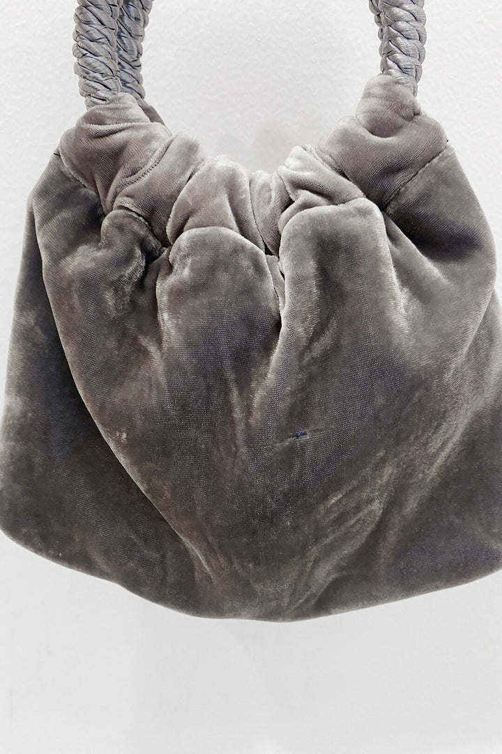 Bolso Mini-Prado · Terciopelo Gris