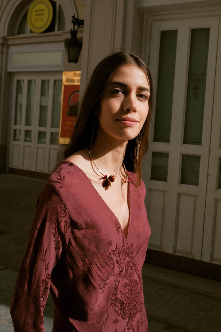 Choker Fiorela · Esmalte Granate