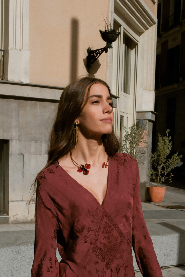 Choker Fiorela · Esmalte Granate