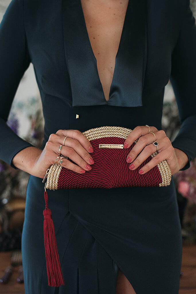 Cartera Carmen GLAM · Granate