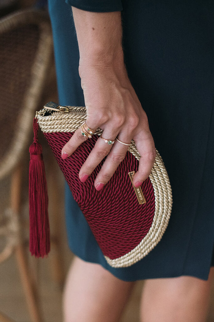 Cartera Carmen GLAM · Granate