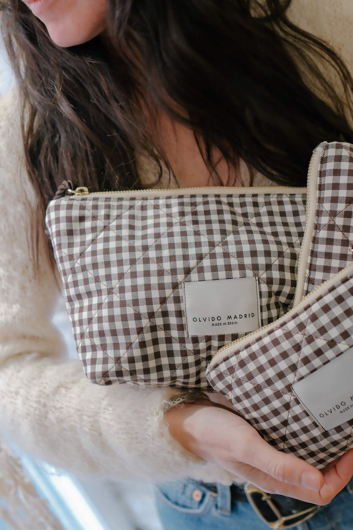 Pouch set · Vichy chocolate