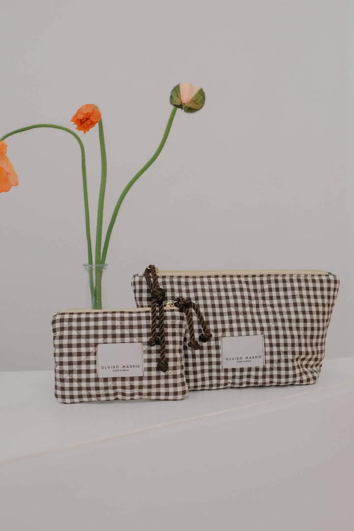 Pouch set · Vichy chocolate