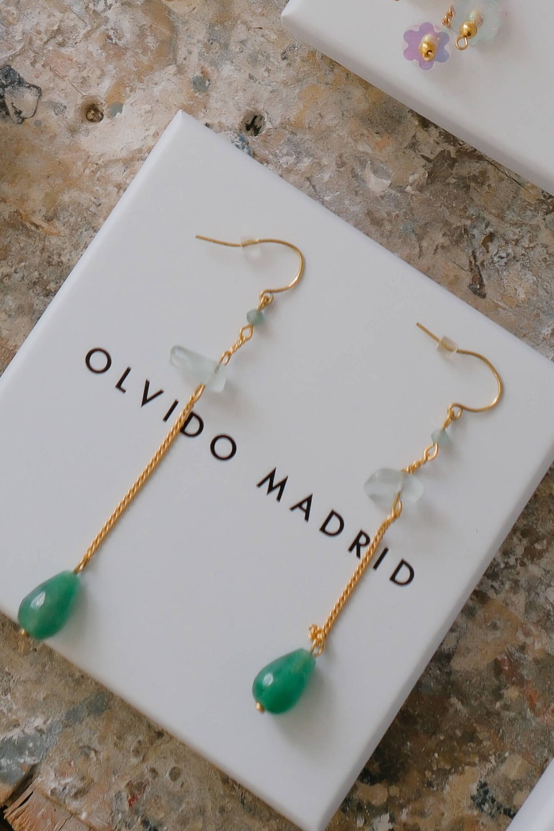 Pendientes Lía · Cuarzo verde