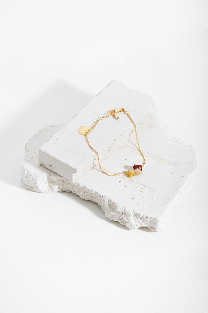 Pulsera Crisantemo · Piedras de Mookita
