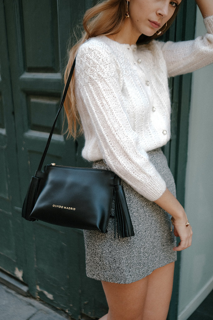 Bolso de piel Esther · Negro