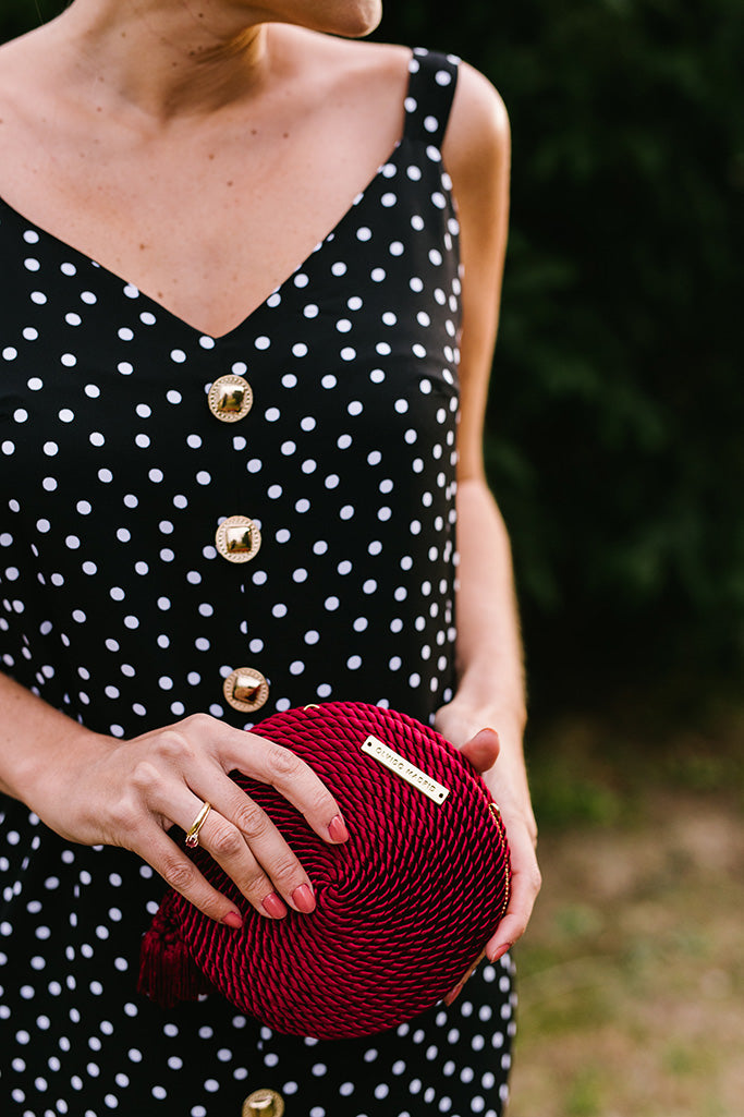 Cartera Olivia · Granate claro