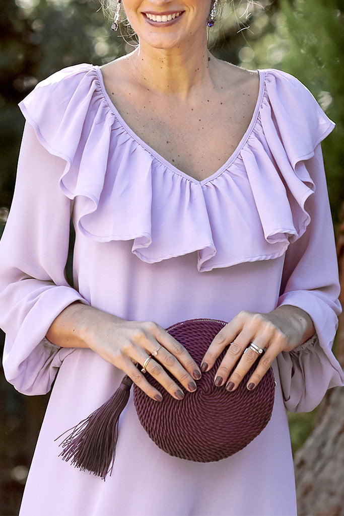 Cartera Olivia · Berenjena