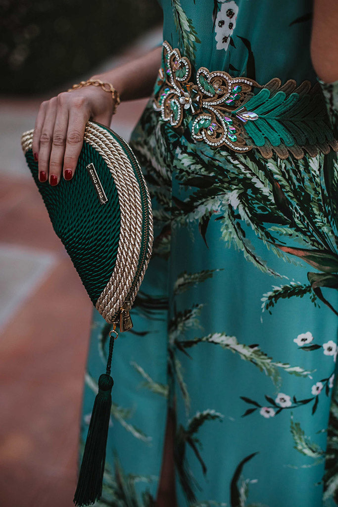 Cartera Carmen GLAM · Verde oscuro
